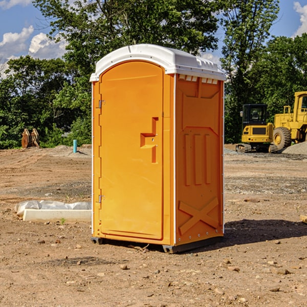 are there any restrictions on what items can be disposed of in the portable restrooms in Garfield County